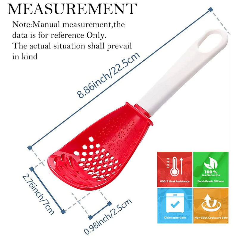 Multifunctional Slotted Spoon Cooking For Grinding And Stir Frying Kitchen Gadget