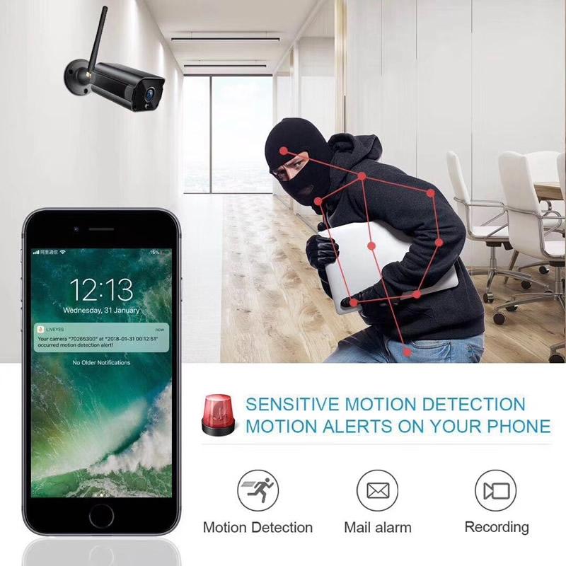 Wireless High Definition Internet Protocol Camera With Motion Detection And Night Vision