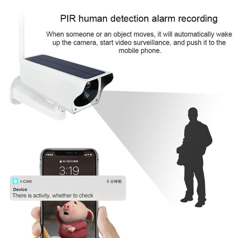2Mp Solar Wifi Camera Waterproof Night Vision Motion Detection Voice Intercom