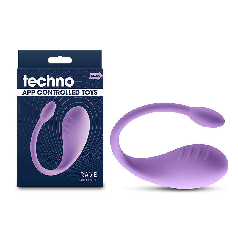 Techno Rave Purple Usb Rechargeable Vibrator With App Control