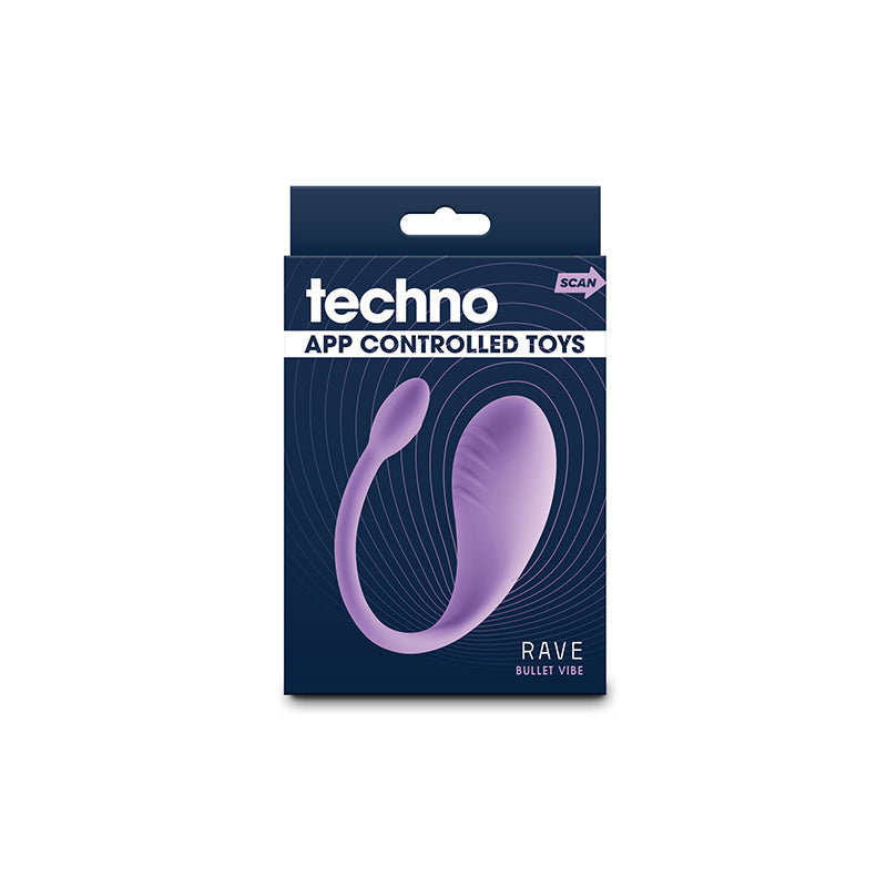 Techno Rave Purple Usb Rechargeable Vibrator With App Control