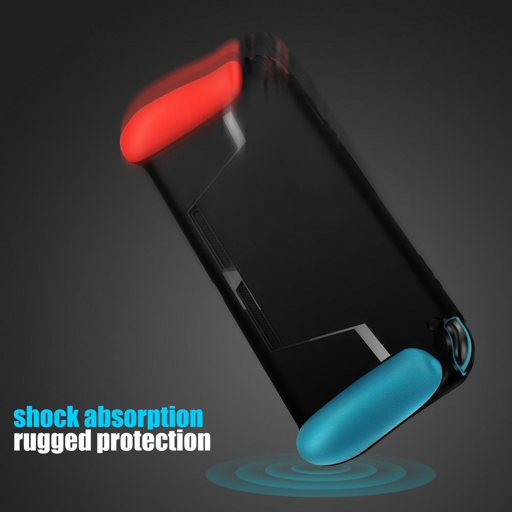 Nintendo Switch Tpu Grip With Game Card Slot Anti Shock Protection Case