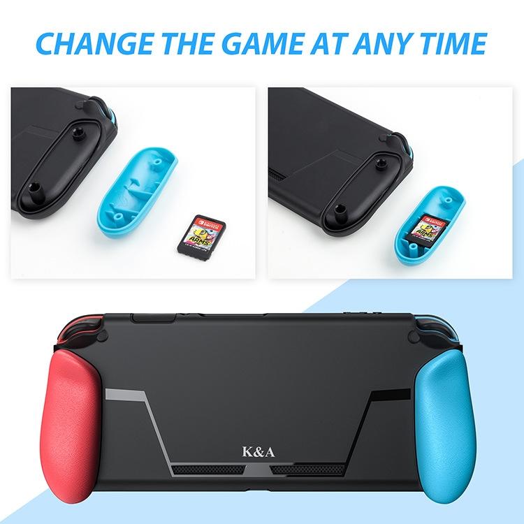 Nintendo Switch Tpu Grip With Game Card Slot Anti Shock Protection Case