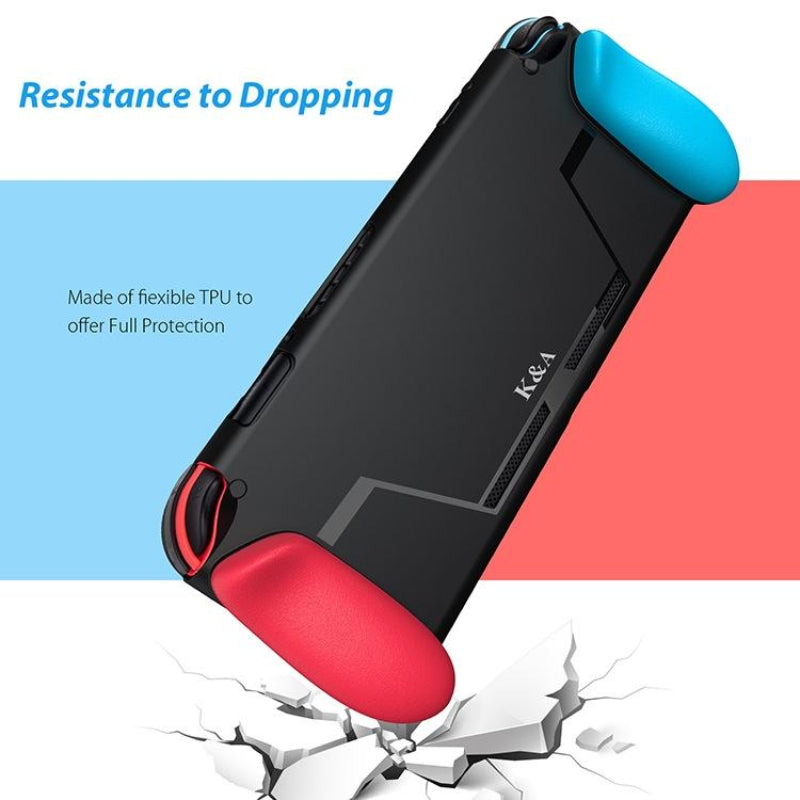 Nintendo Switch Tpu Grip With Game Card Slot Anti Shock Protection Case
