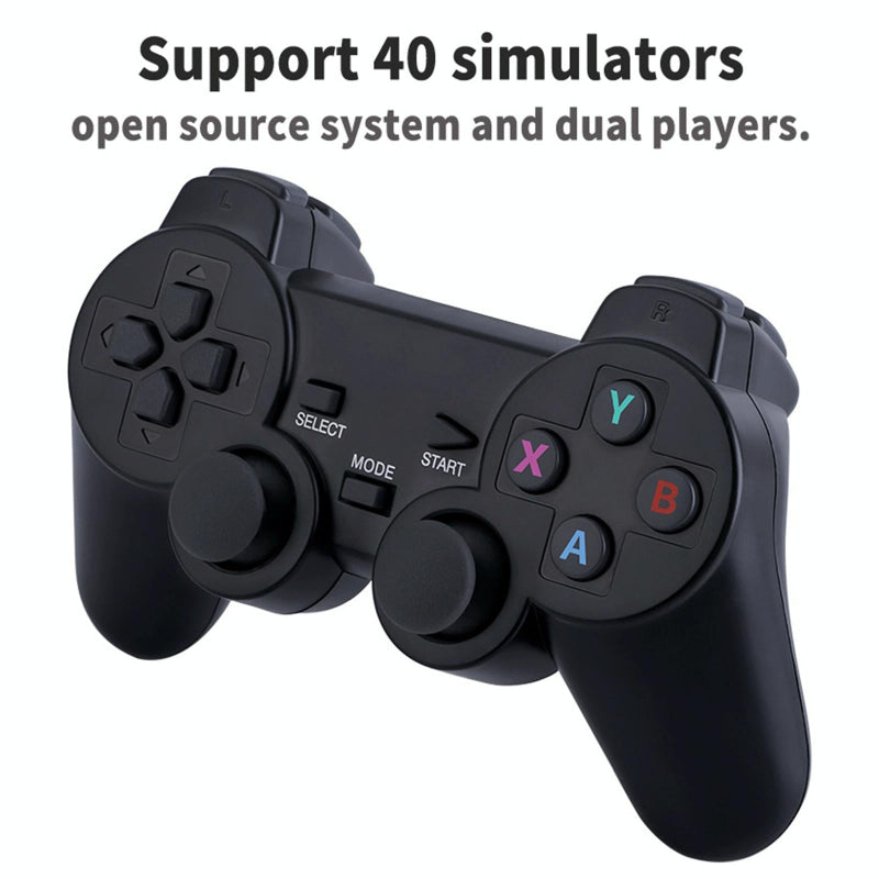 64 Gigabyte 4K Retro Video Game Console Stick With Wireless Controllers And Games