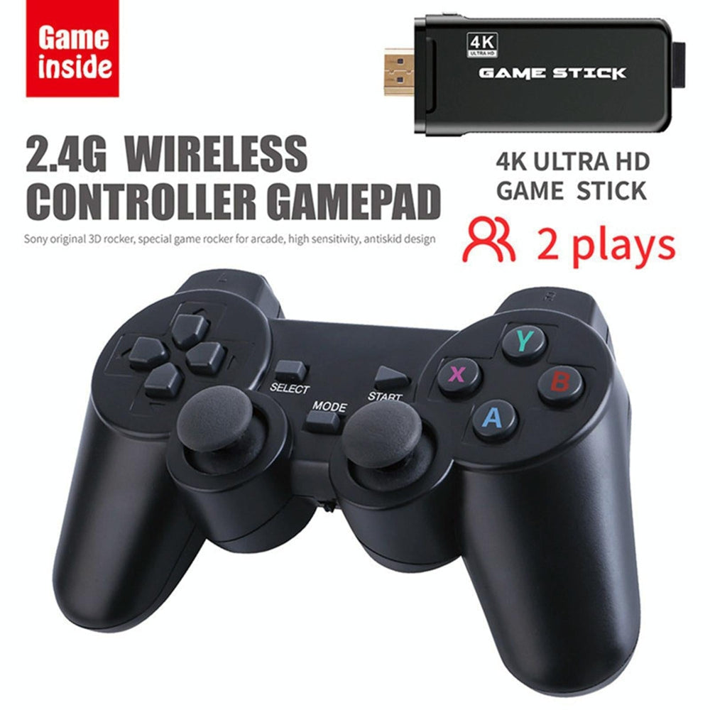 32Gb 4K Retro Game Stick + Wireless Gamepads & 3000 Games