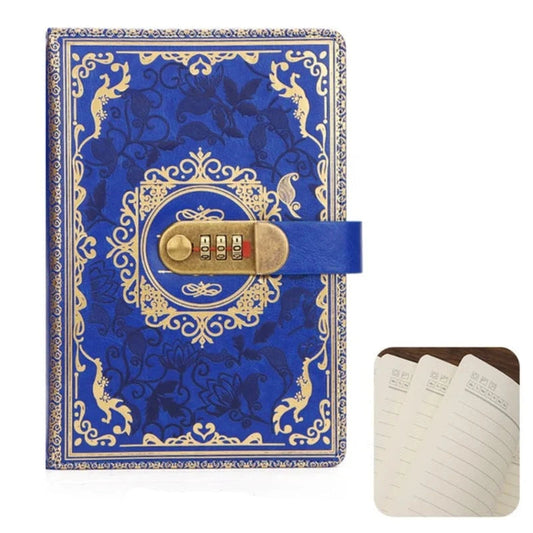 New A5 Retro Password Notebook With Lock Diary Book Student Vintage Sub Supplies