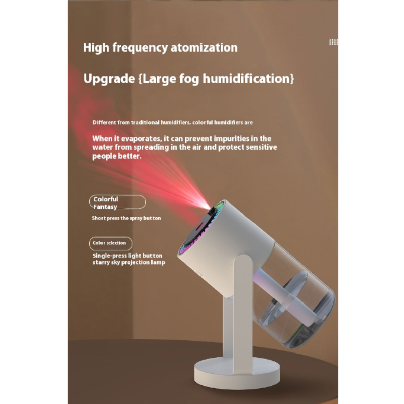 Projection Starry Sky Top Ambient Light Humidifier Portable Car Home Usb Spray