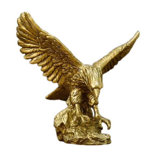 Figurine Golden Eagle Statue Small Resin Sculpture For Living Room Decor
