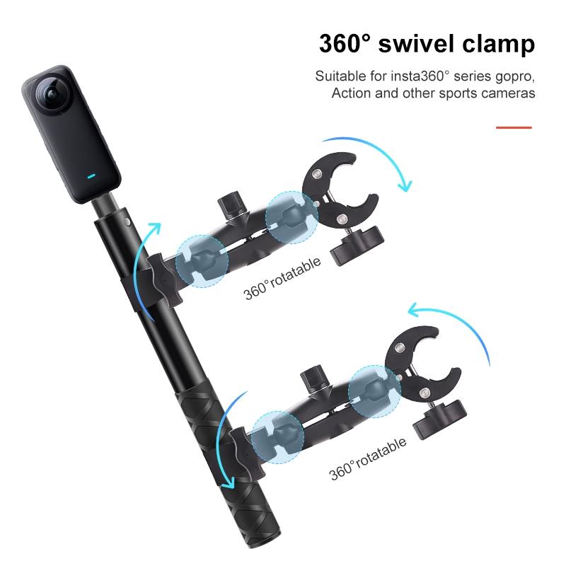 Universal Motorcycle Handlebar Mount For Camera Holders And Accessories