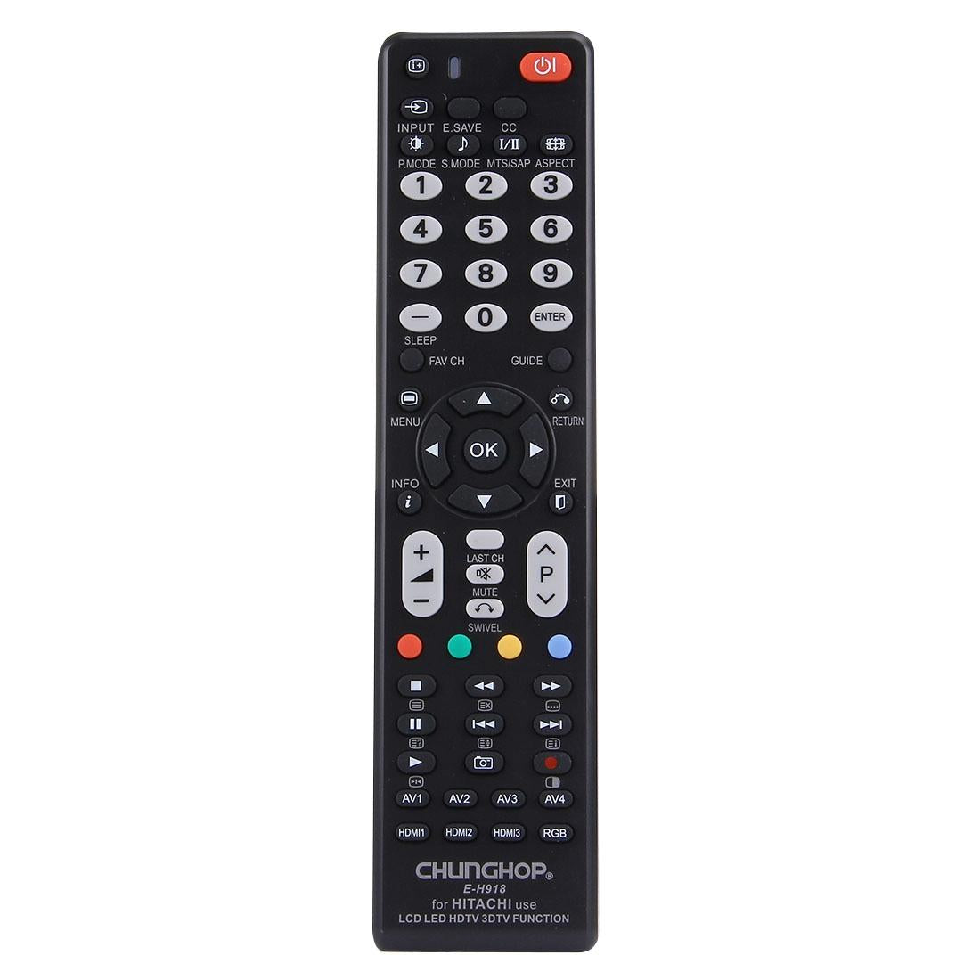 Universal Remote Control For Hitachi Led Lcd And 3D Televisions