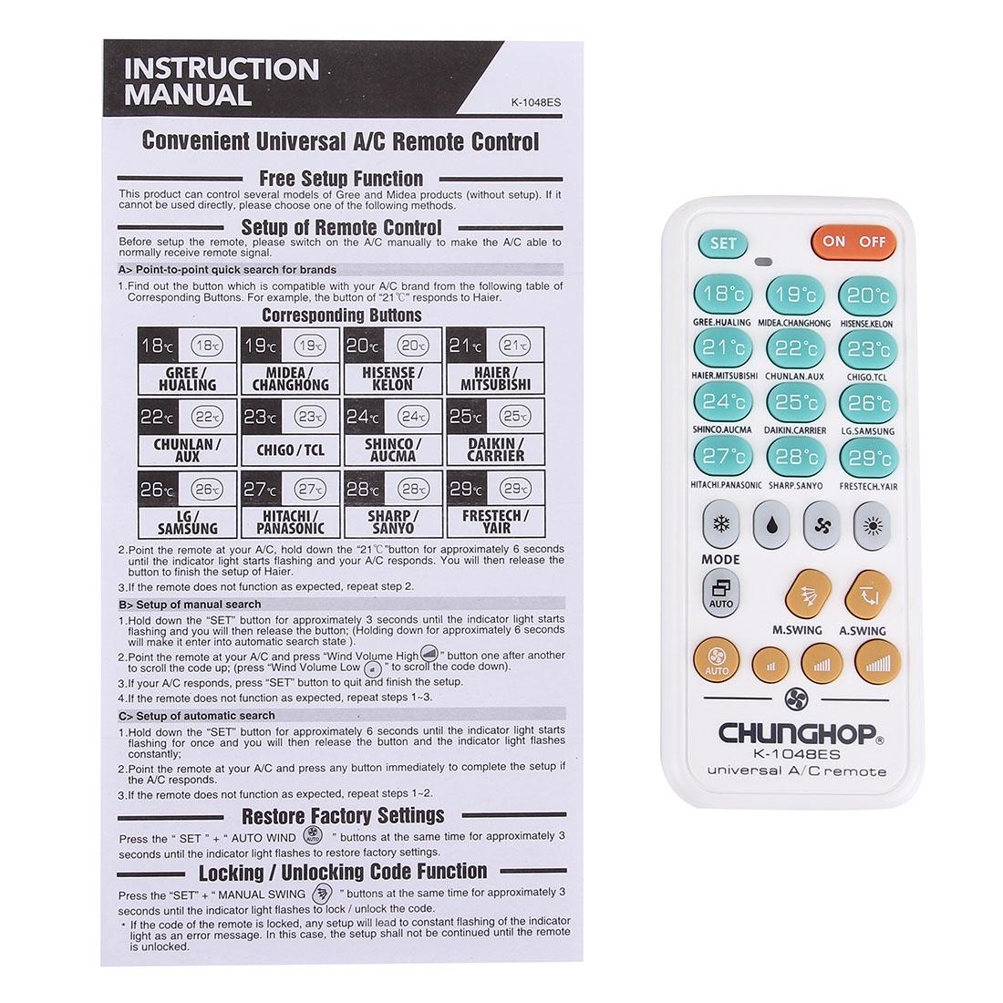 Universal Air Conditioner Remote Control K1048es For Multiple Brands