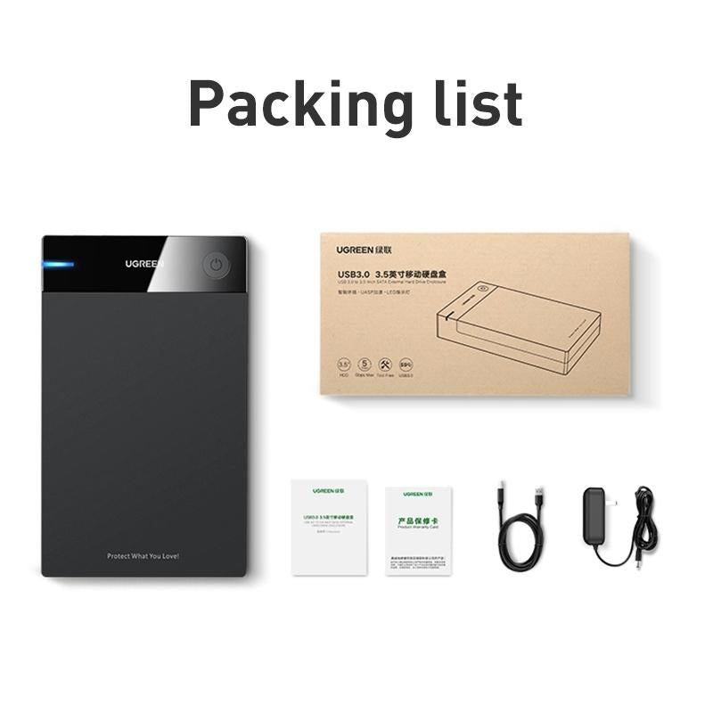 Usb 3.0 Sata Ssd Adapter For 2.5 Inch And 3.5 Hdd Enclosure