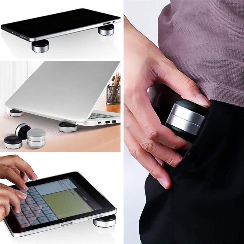 Compact Aluminium Laptop Cooler Stand With Ergonomic Design And Air Circulation