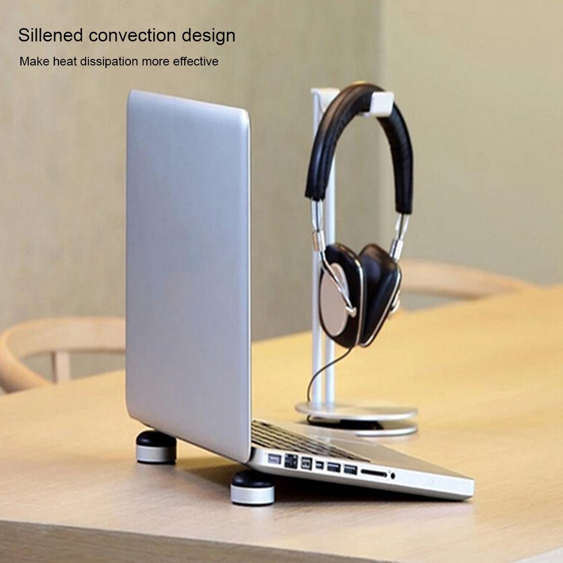 Compact Aluminium Laptop Cooler Stand With Ergonomic Design And Air Circulation