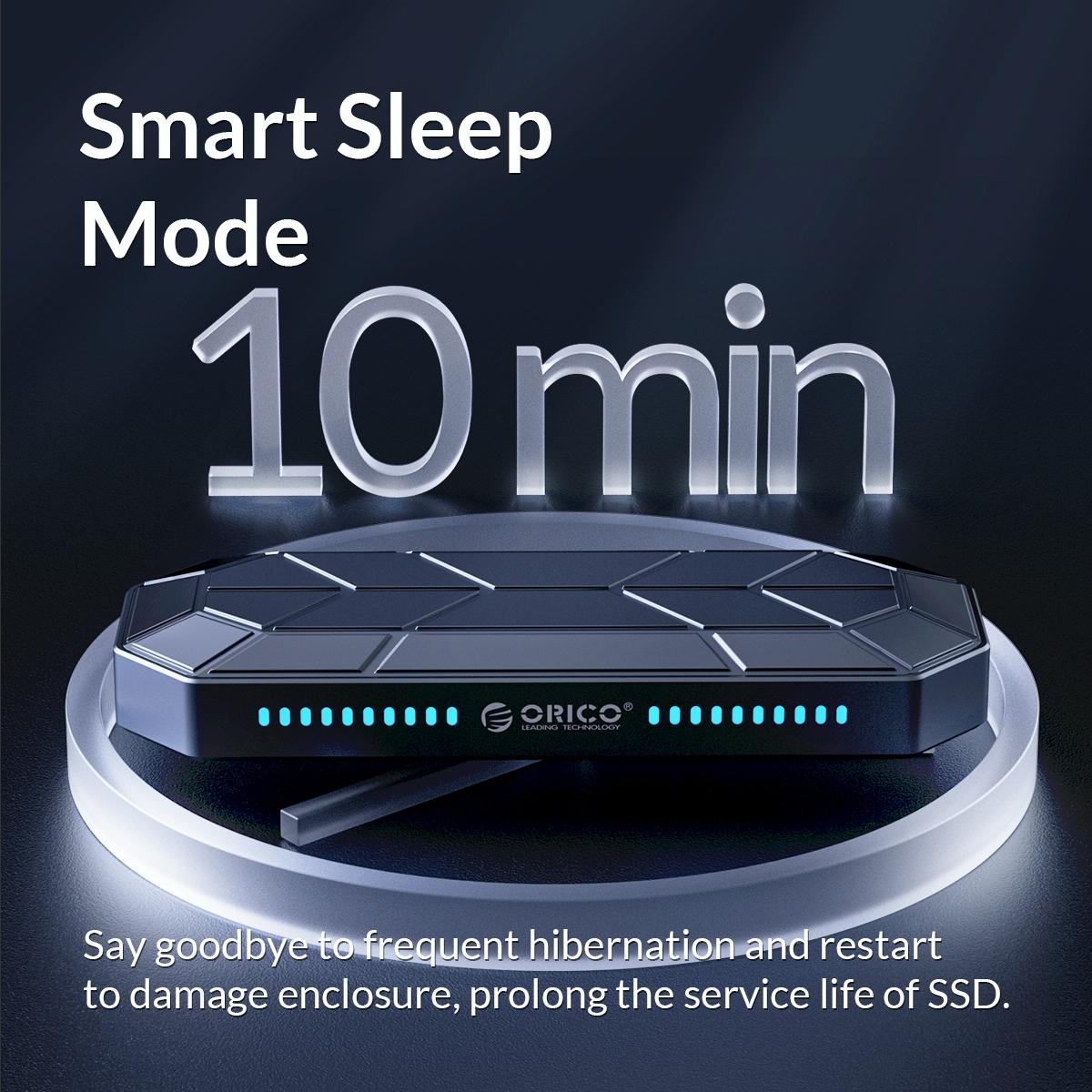 Rgb M.2 Nvme Solid State Drive Enclosure With Compact Design