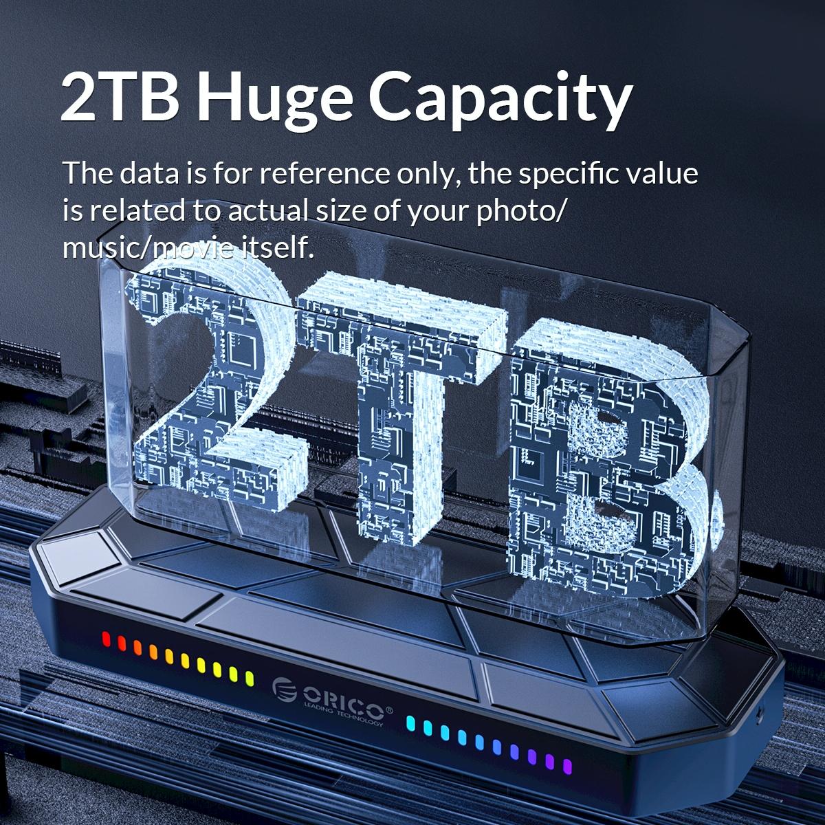 Rgb M.2 Nvme Solid State Drive Enclosure With Compact Design