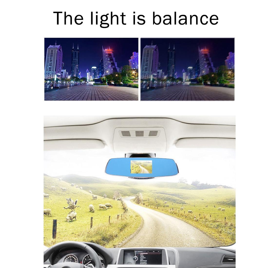 4.3 Inch High Definition 1080P Rearview Mirror Vehicle Dvr With Screen Display