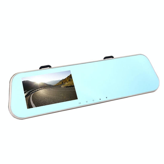 Rearview Mirror Dvr With Left Screen Display For Vehicle Monitoring