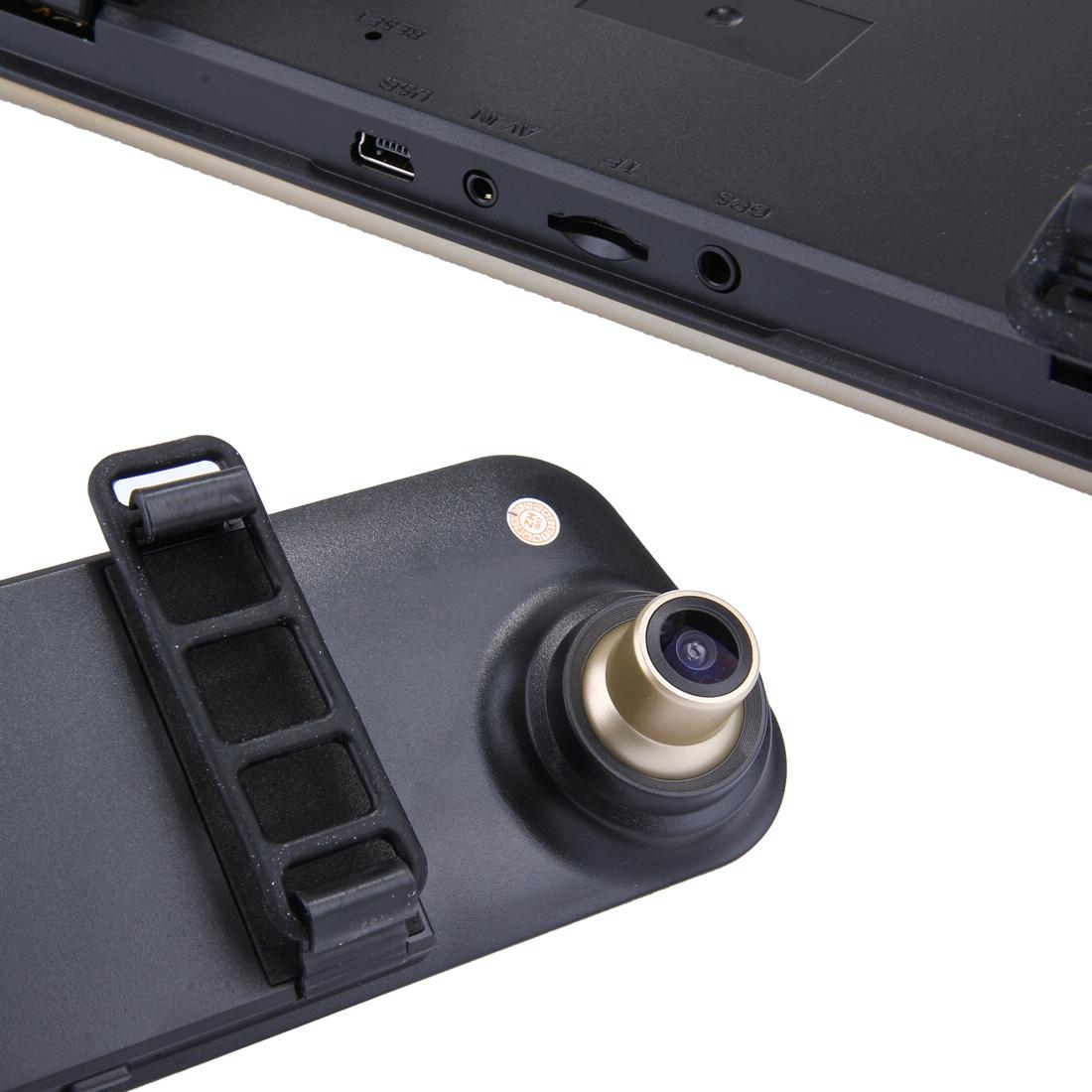 Rearview Mirror Dvr With Left Screen Display For Vehicle Monitoring