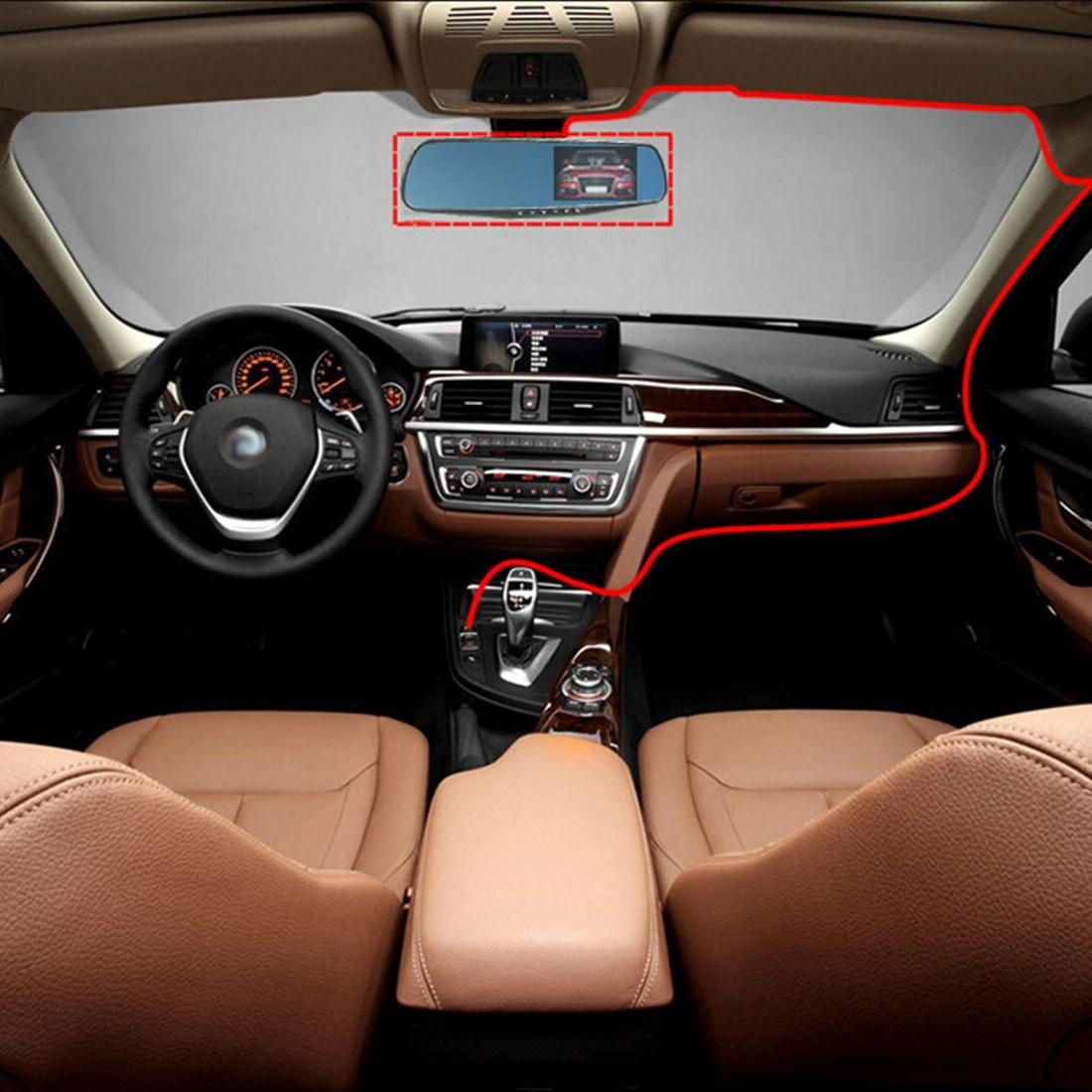 Rearview Mirror Dvr With Left Screen Display For Vehicle Monitoring