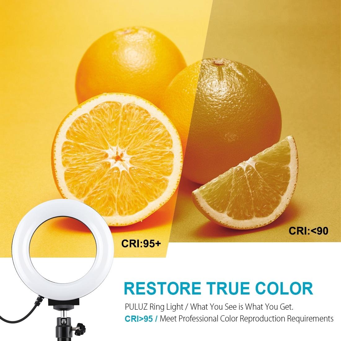 Usb Dimmable Led Ring Light With Tripod Holder And Cold Shoe Ball Head 4.7 Inch