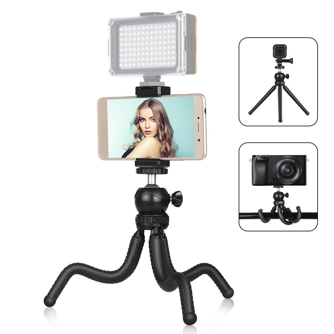Flexible Mini Octopus Tripod With Ball Head And Phone Clamp For Cameras