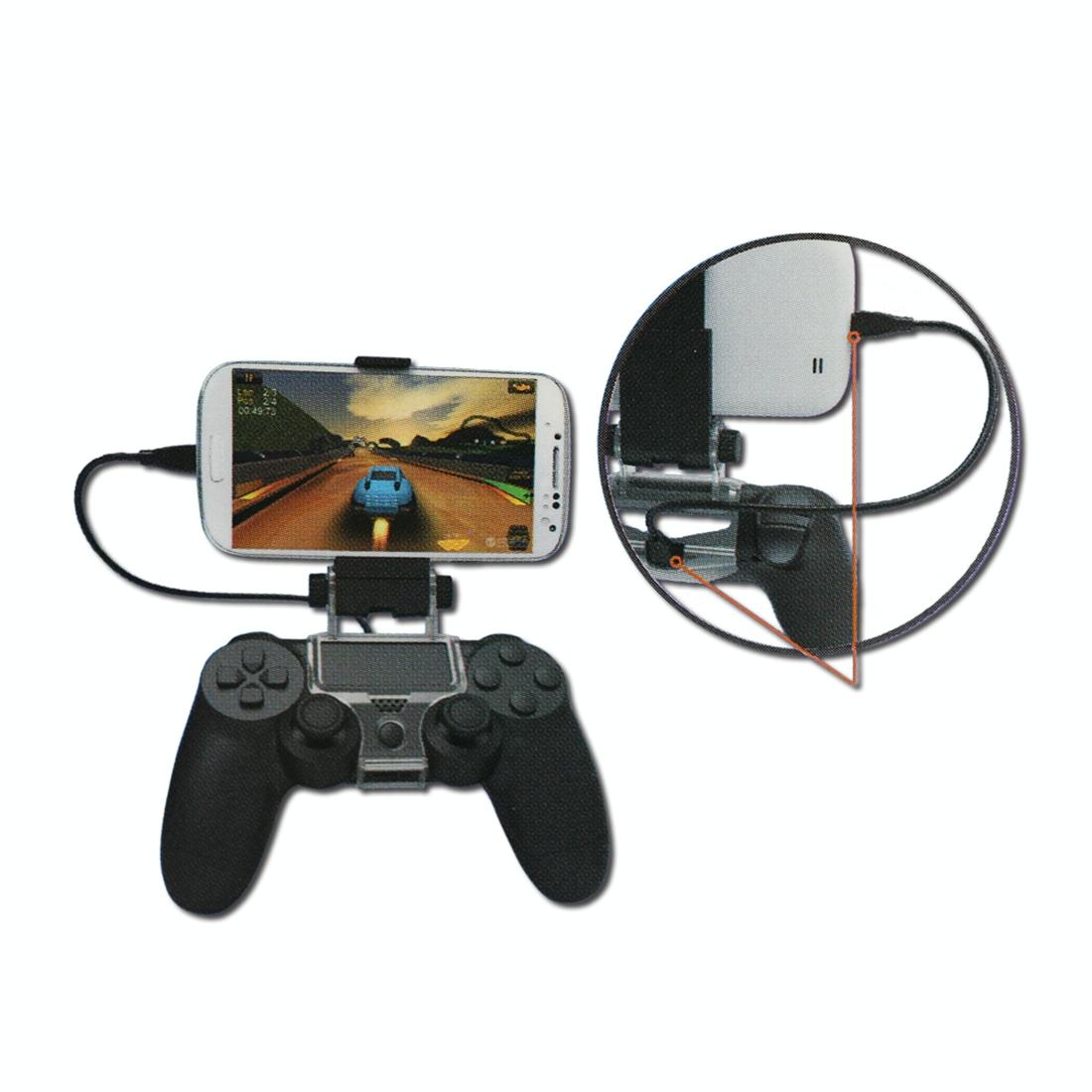 Smartphone Otg Clamp Holder For Sony Ps4 Game Controller Fits Up To 6" Phones
