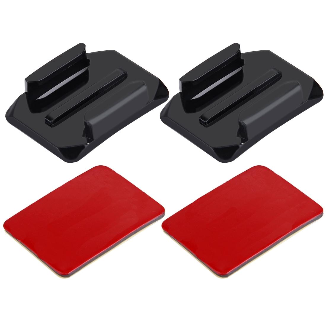 2 Curved Surface Mounts With Adhesive Stickers For Action Cameras Jaws Flex Clamp