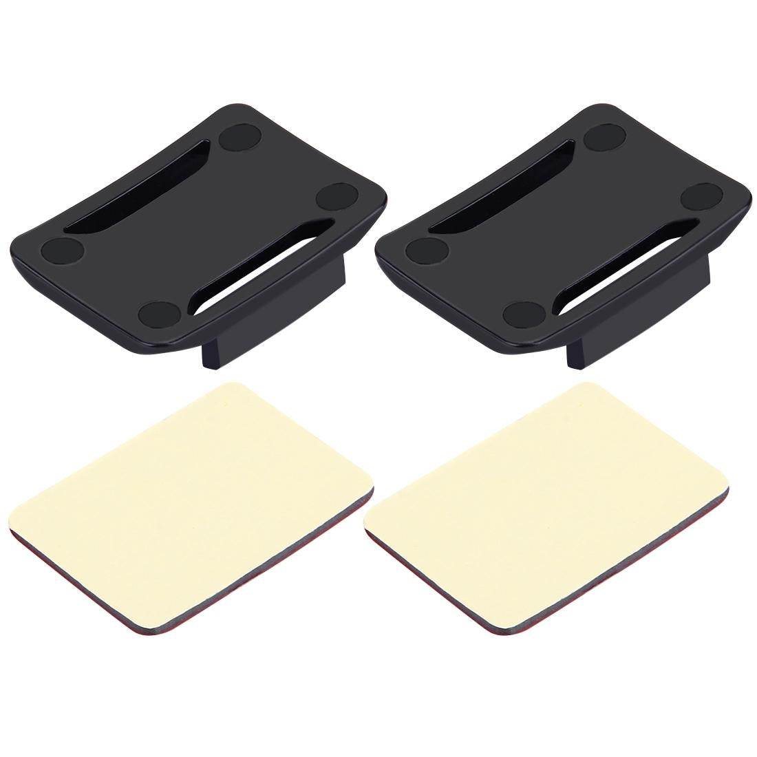 2 Curved Surface Mounts With Adhesive Stickers For Action Cameras Jaws Flex Clamp