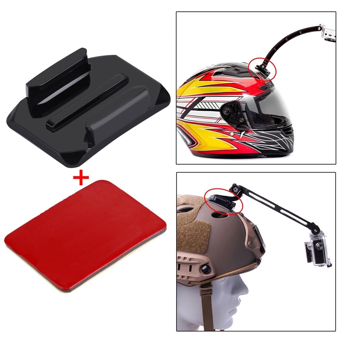 2 Curved Surface Mounts With Adhesive Stickers For Action Cameras Jaws Flex Clamp