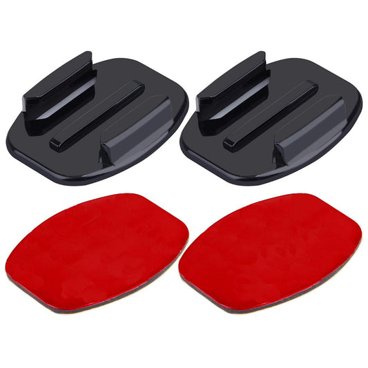 2 Flat Surface Mounts + Adhesive Stickers For Action Cameras Jaws Flex Clamp Gopro Hero12
