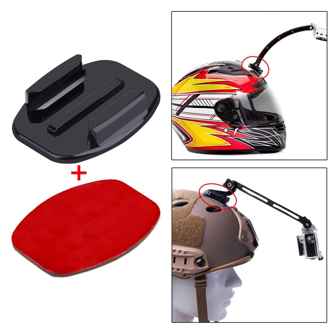 2 Flat Surface Mounts + Adhesive Stickers For Action Cameras Jaws Flex Clamp Gopro Hero12