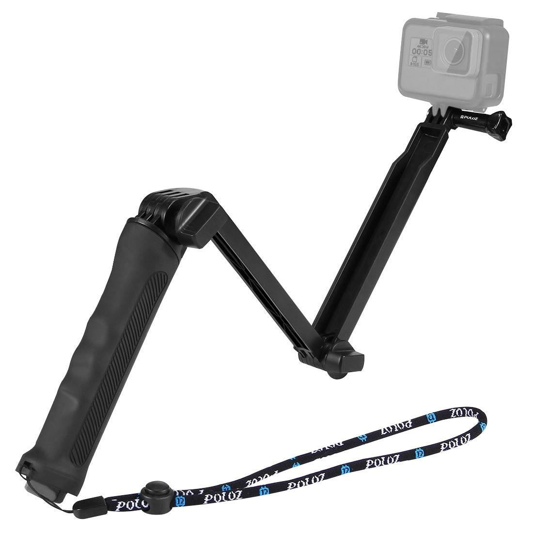 Foldable 3 Way Tripod Selfie Stick For Action Cameras 20 58Cm Length