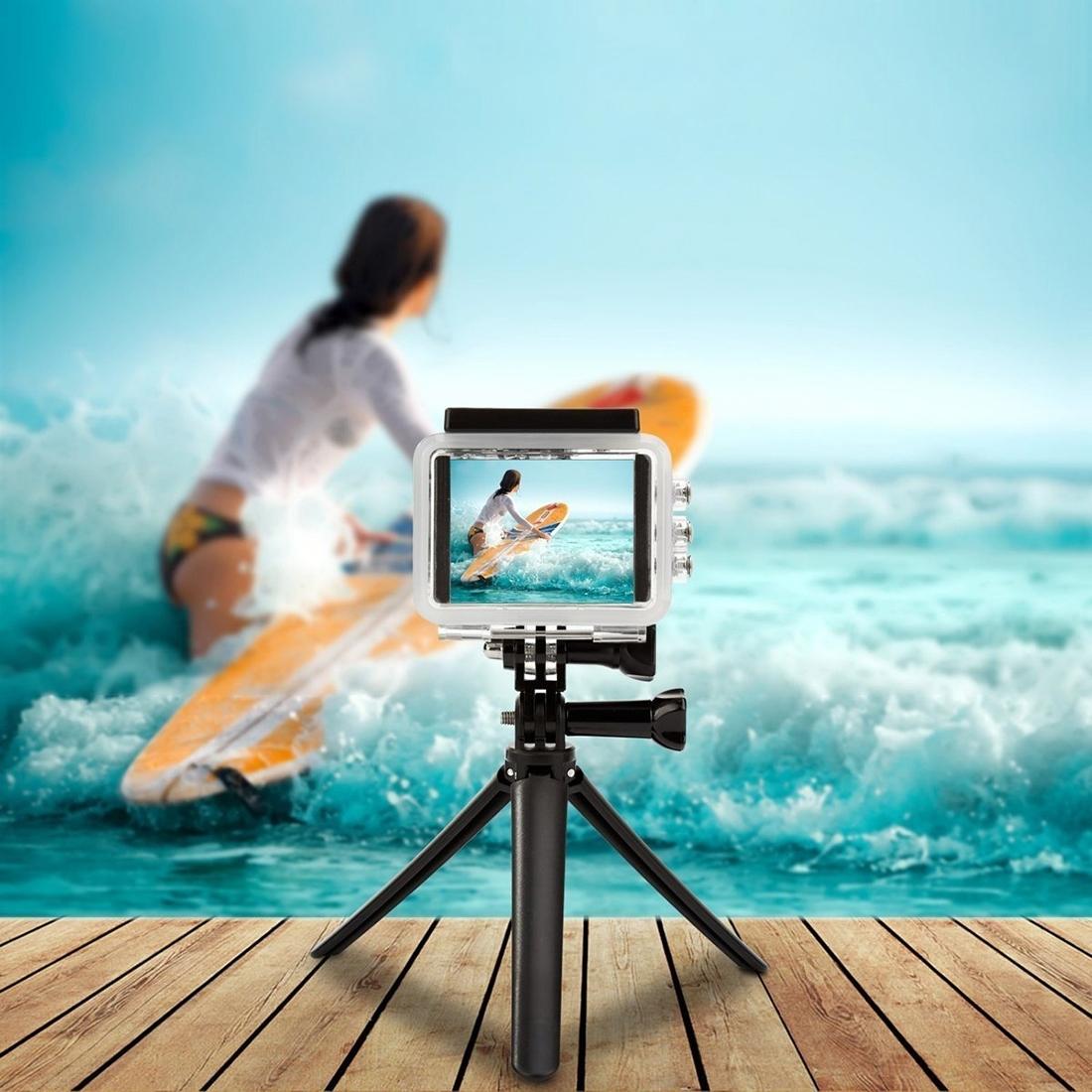 Foldable 3 Way Tripod Selfie Stick For Action Cameras 20 58Cm Length