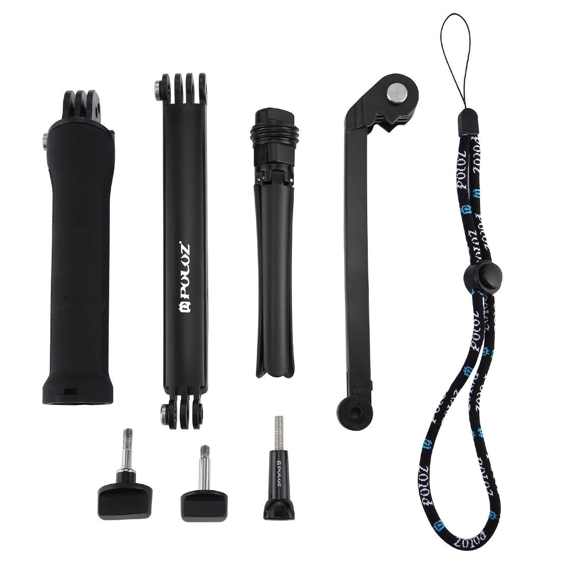 Foldable 3 Way Tripod Selfie Stick For Action Cameras 20 58Cm Length