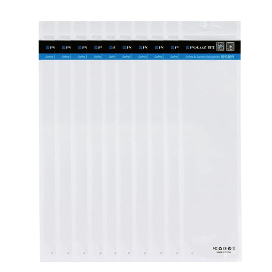 Veile Studios 10 Pack Clear Front White Pearl Jewelry Zip Lock Bags 34.5Cm X 9Cm With Hang Hole