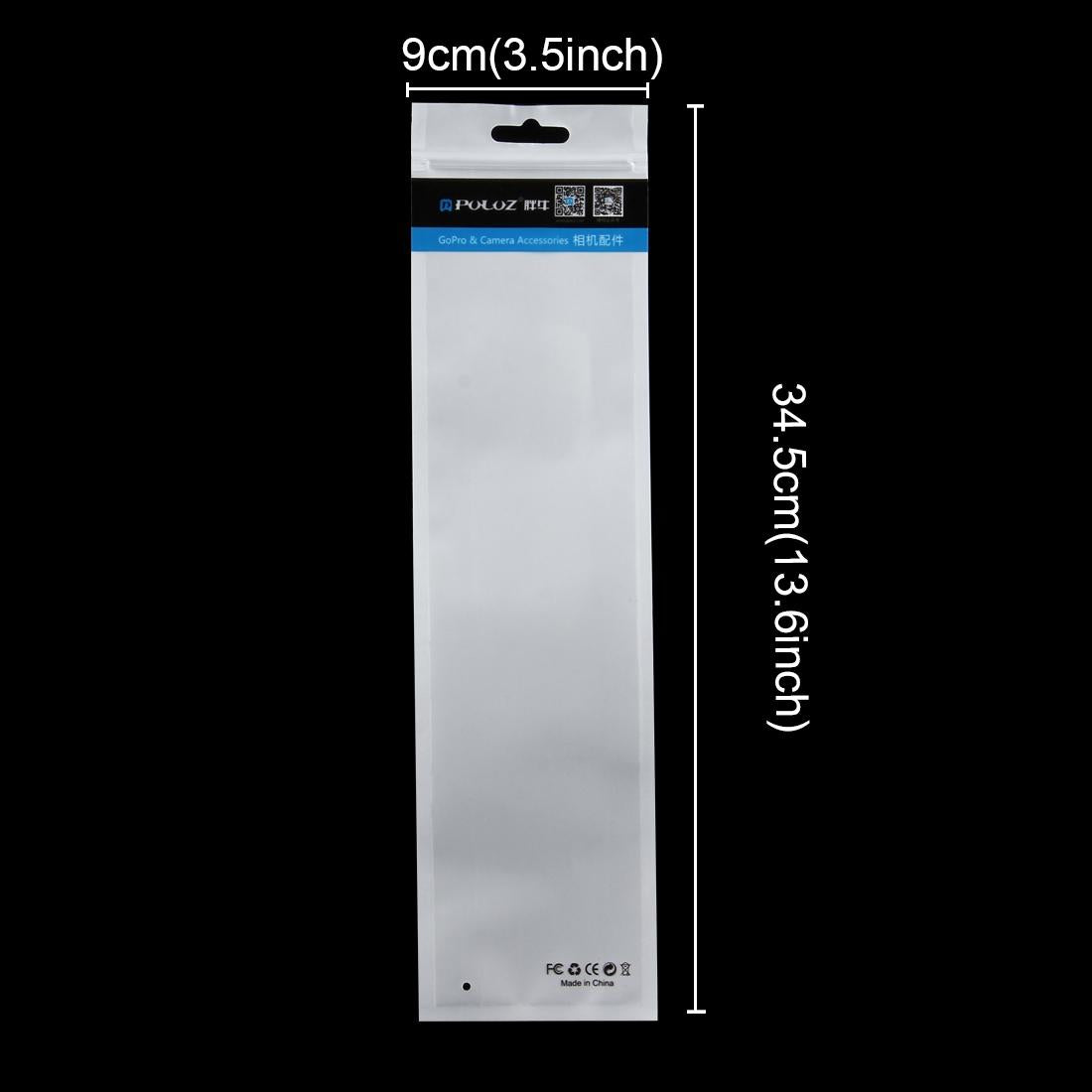Veile Studios 10 Pack Clear Front White Pearl Jewelry Zip Lock Bags 34.5Cm X 9Cm With Hang Hole