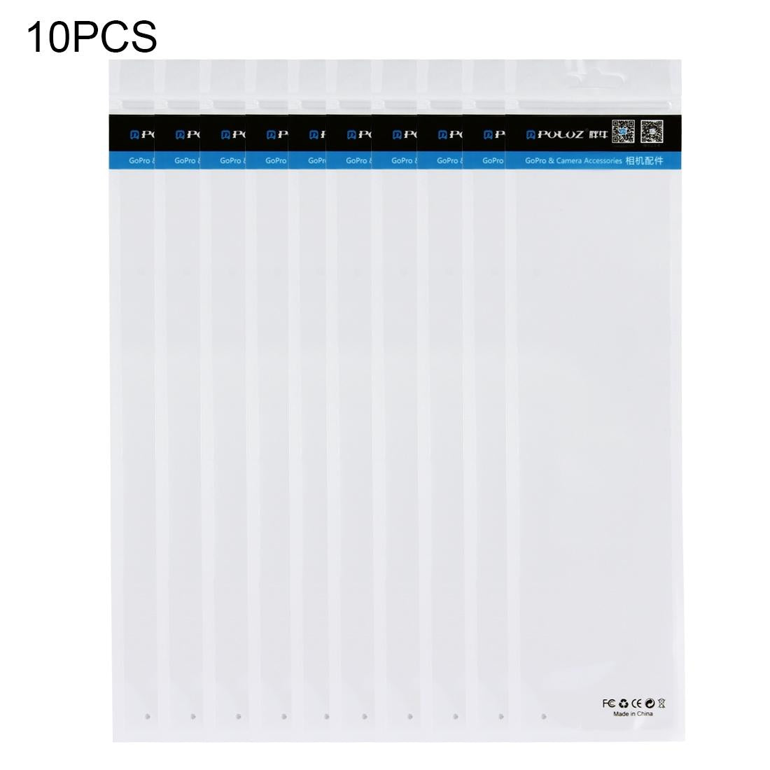 Veile Studios 10 Pack Clear Front White Pearl Jewelry Zip Lock Bags 34.5Cm X 9Cm With Hang Hole