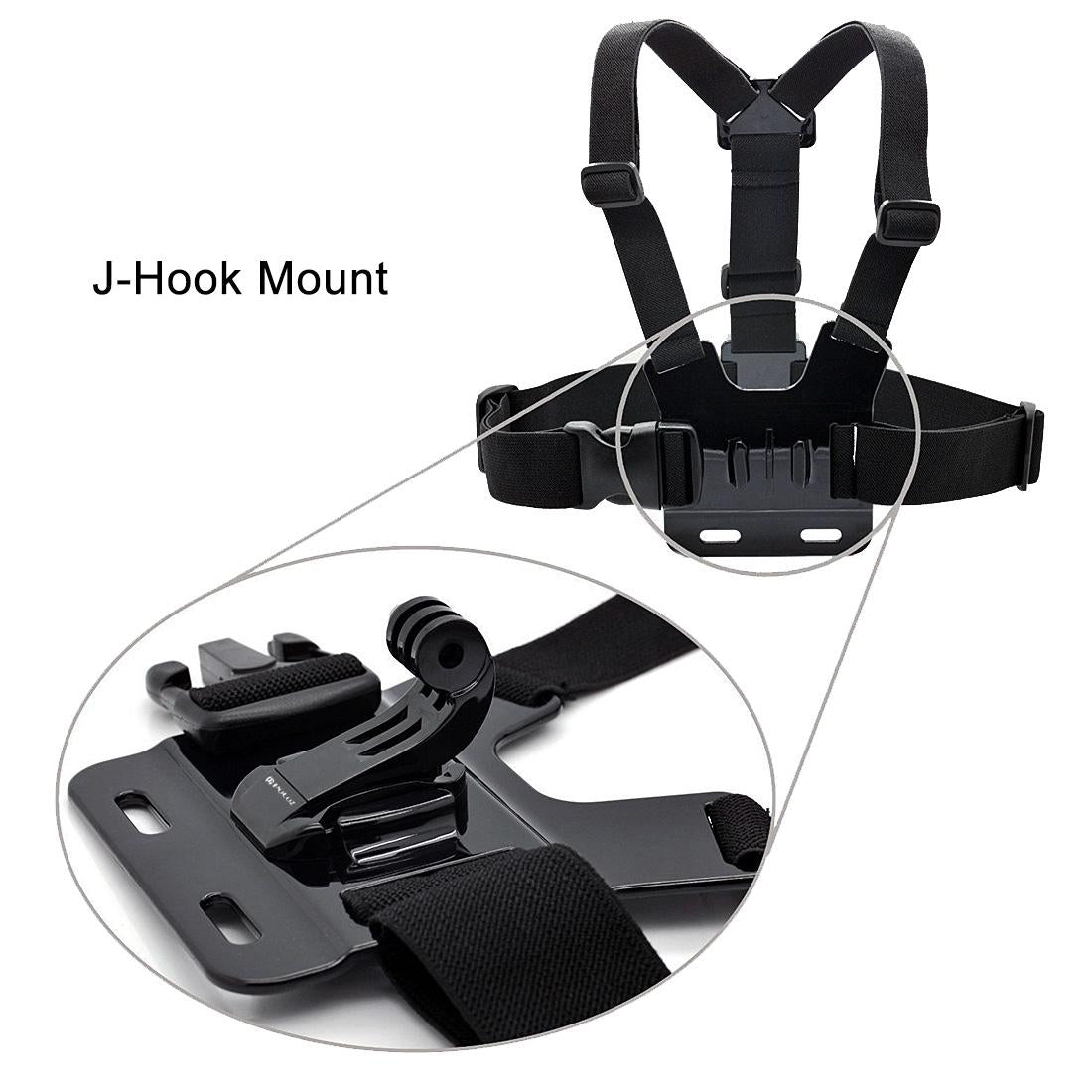 Two Pack Vertical J Hook Mounts For Action Cameras Durable Abs Material