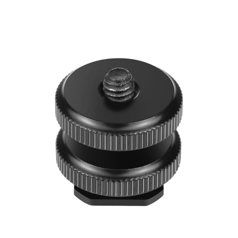 Reinforced Hot Shoe Adapter For Dslr And Action Cameras With Adjustable Locking