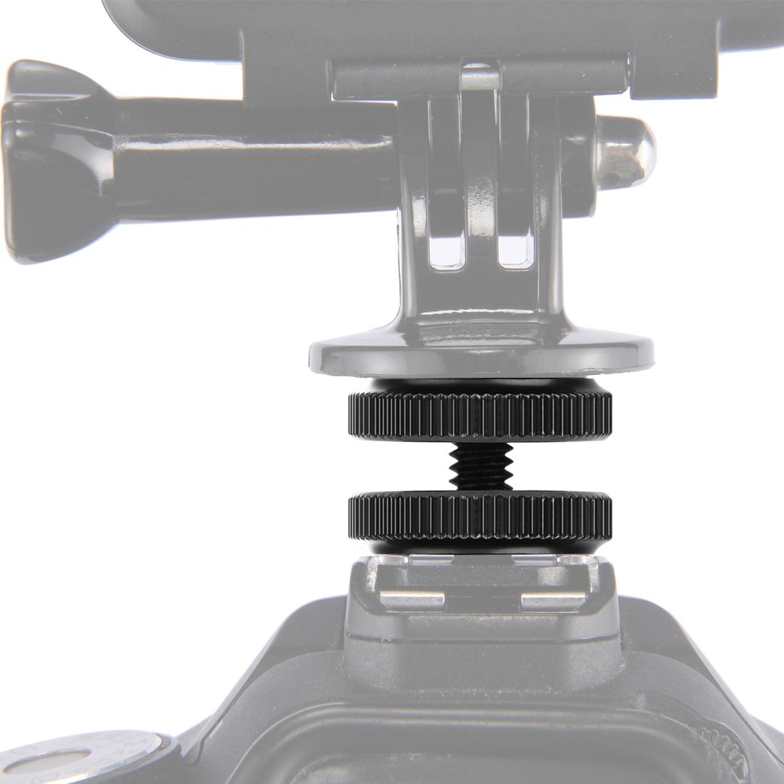 Reinforced Hot Shoe Adapter For Dslr And Action Cameras With Adjustable Locking