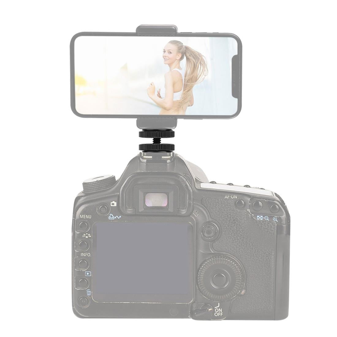 Reinforced Hot Shoe Adapter For Dslr And Action Cameras With Adjustable Locking