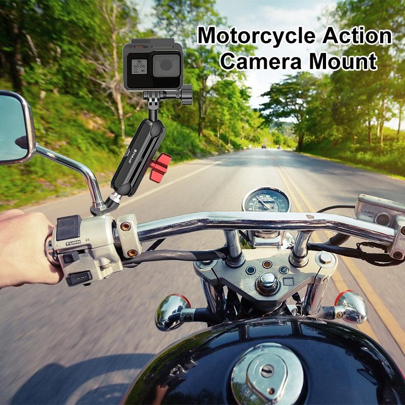 Cnc Metal Motorcycle Rearview Arm Mount For Action Cameras