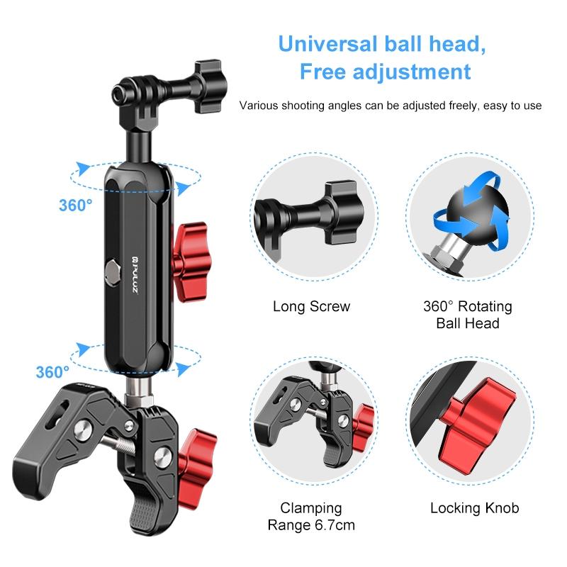 Cnc Metal Motorcycle Handlebar Mount For Cameras And Action