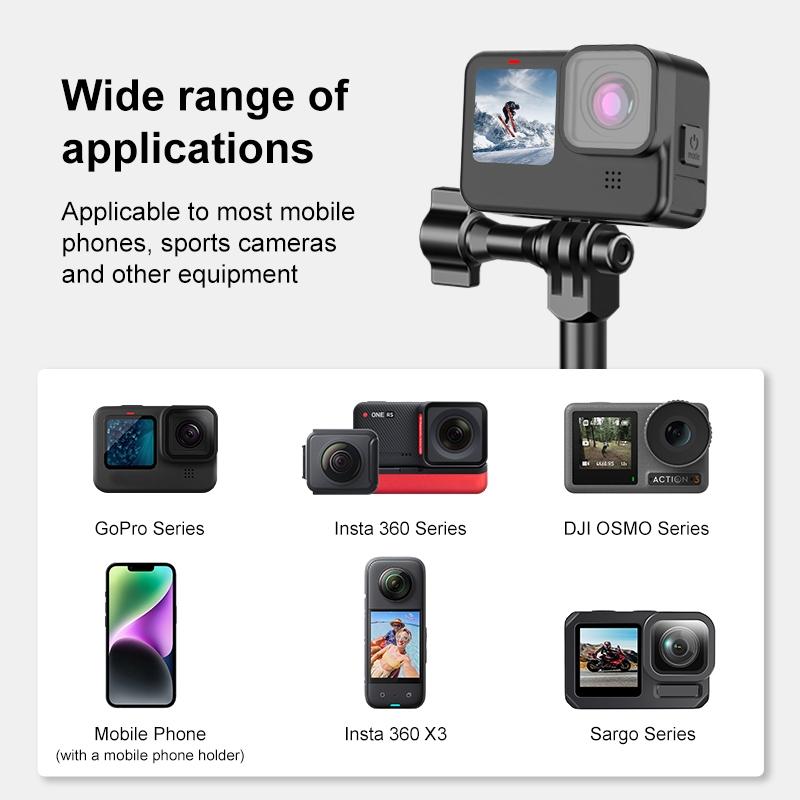 Cnc Metal Motorcycle Handlebar Mount For Cameras And Action