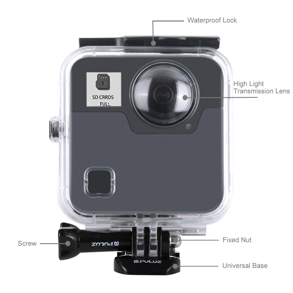 Waterproof Diving Case For Gopro Fusion 45M Depth