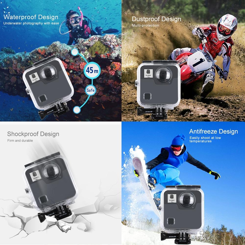 Waterproof Diving Case For Gopro Fusion 45M Depth