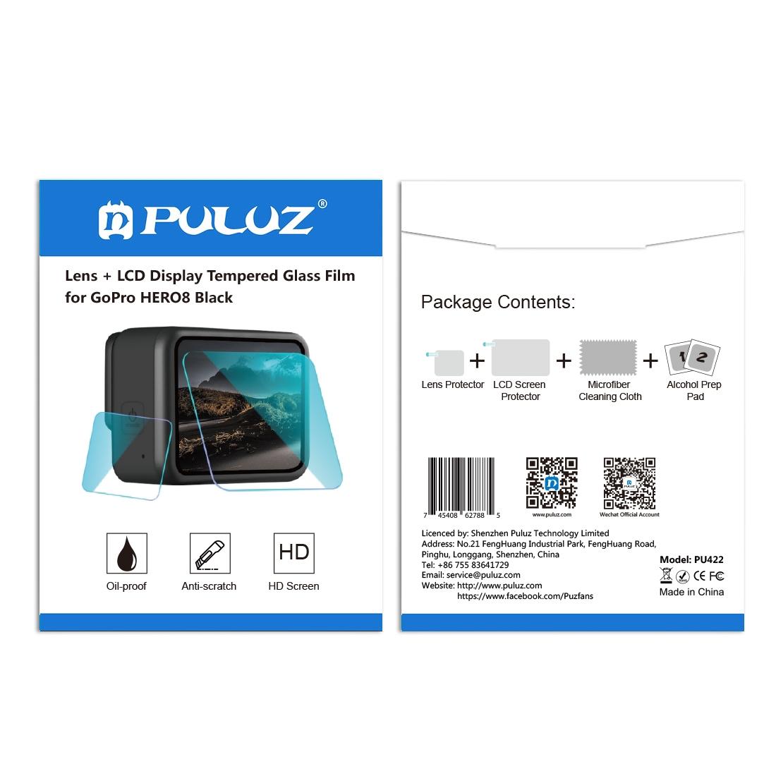 Tempered Glass Film For Gopro Hero8 Lens And Lcd Display Protection