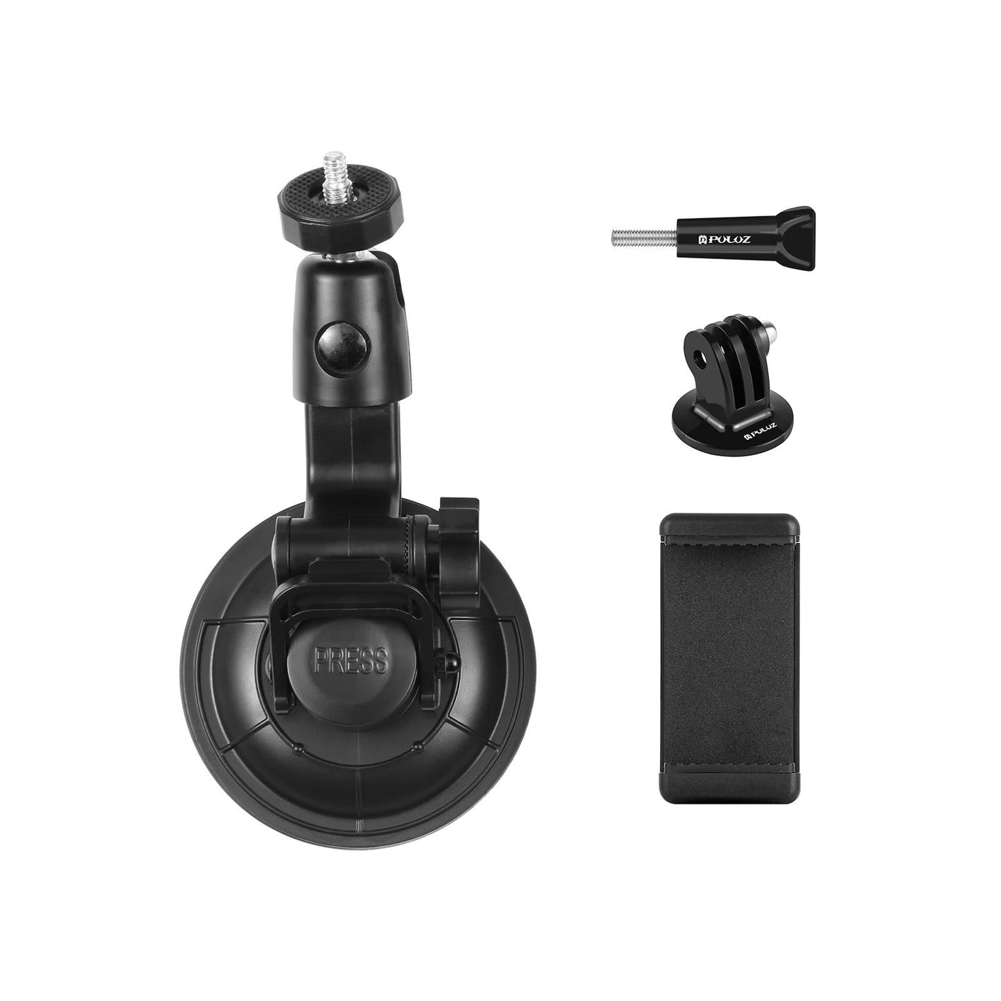 Universal Car Phone Mount With Suction Cup And Tripod Adapter For Action Cameras